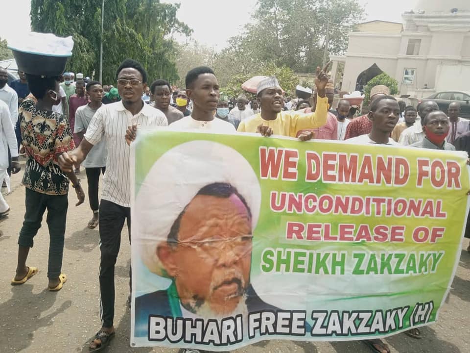  pro zakzaky protest in Abuja on 26 of feb 2021 